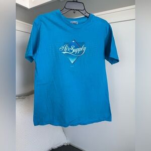 Vintage Band Concert Air Supply 1984 Tee Shirt Blue Medium Large